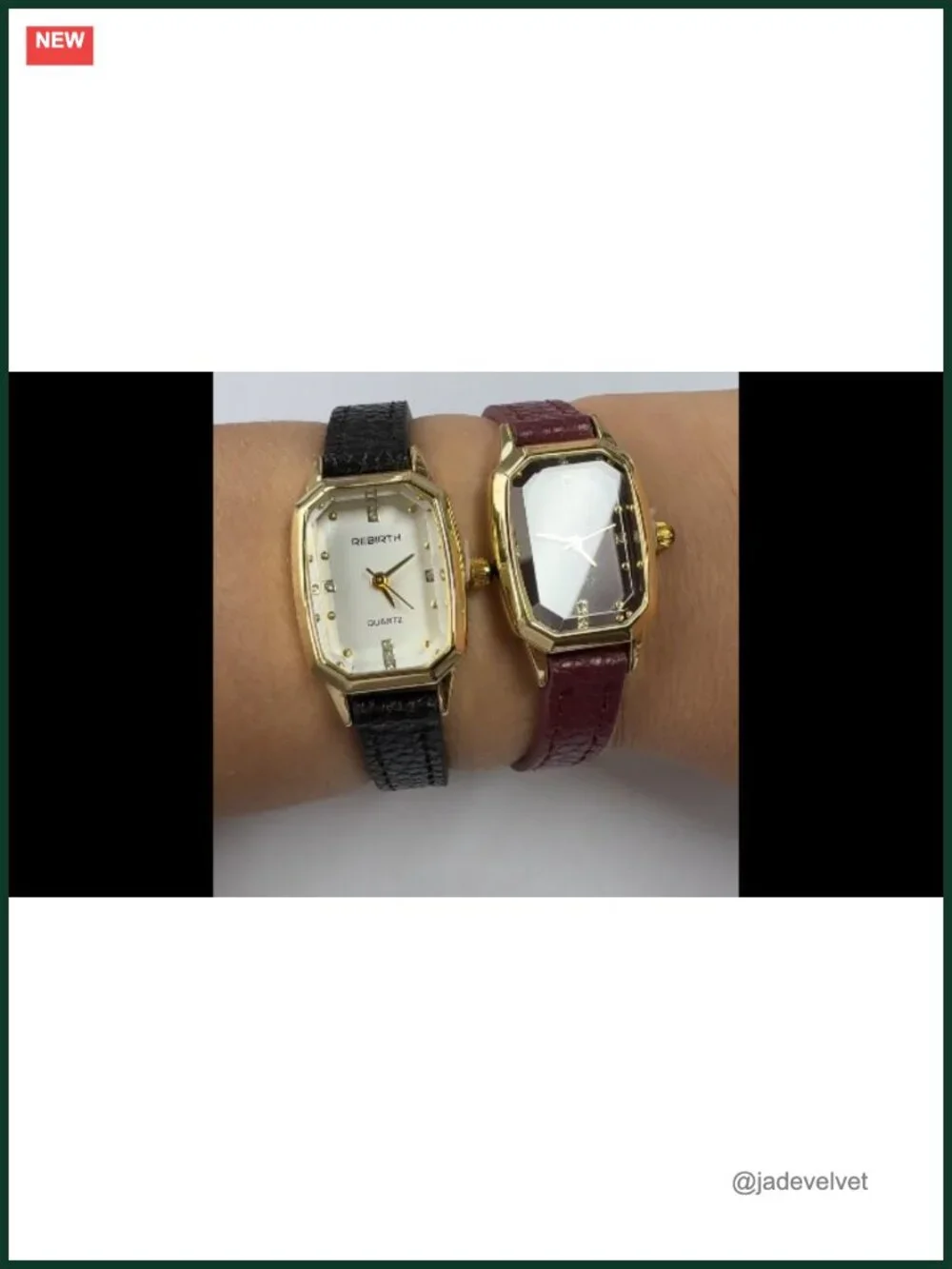 Women's Rectangular Quartz Watch Dress Wristwatch with Stainless Steel Bracelet